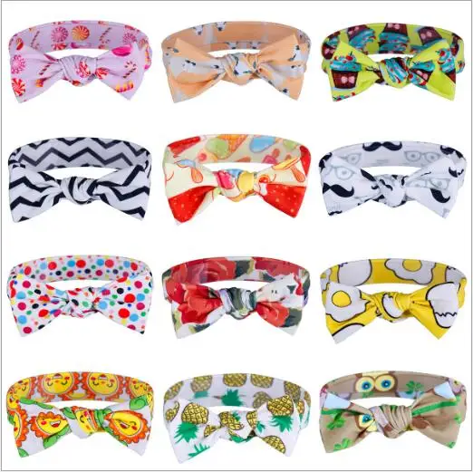 

10pcs Baby Headband Big Bowknot Hairband Infant Dots Head band Turban Knot Head Wrap Headwear Hair Bow Accessories