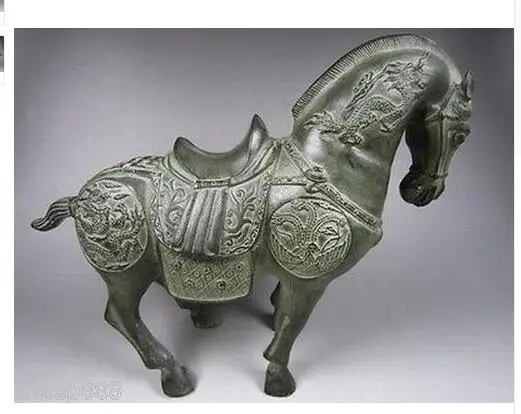 

wholesale bronze factory Copper decoration Metal Crafts Excellent Chinese Bronze Horse Statue Carved With Dragon Sculpture