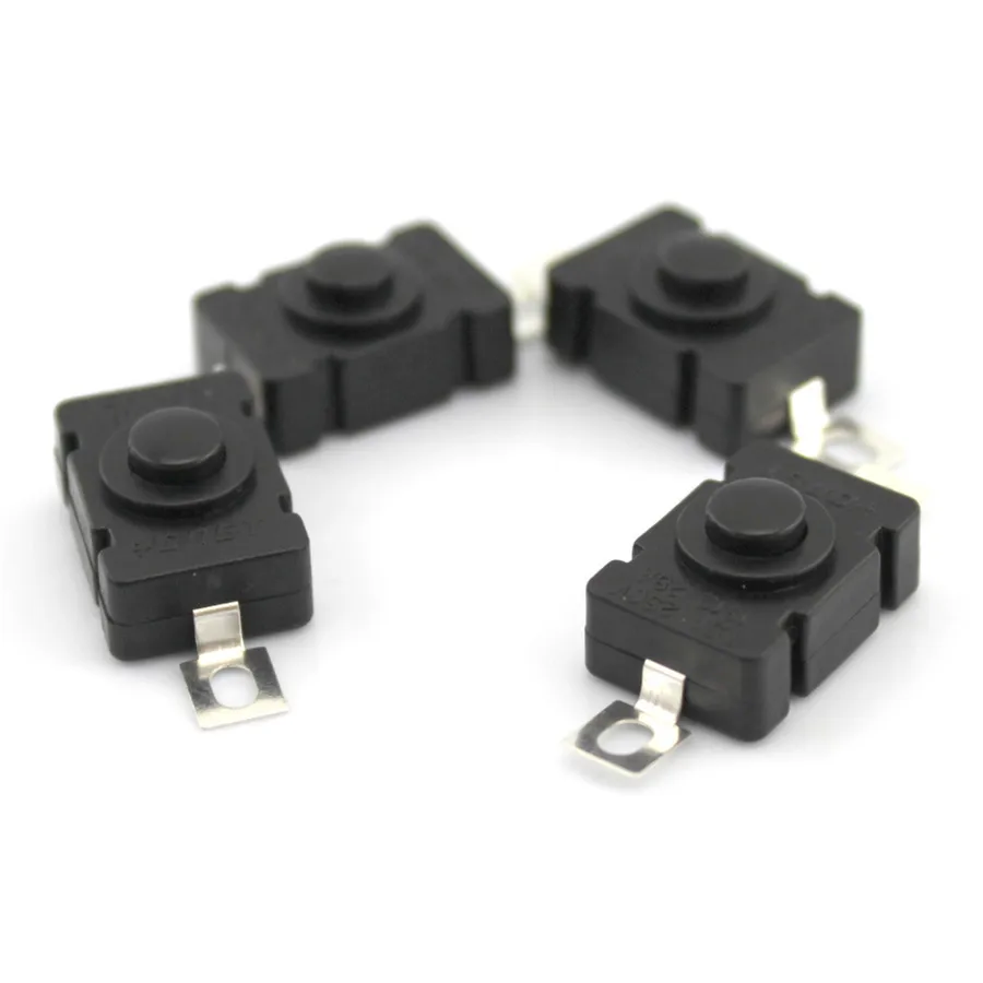 2pcs/lot J494 Rectangle Black Plastic Button Switch 2pin Self-locking Switches DIY Electronic Circuit Making Free Shipping RU