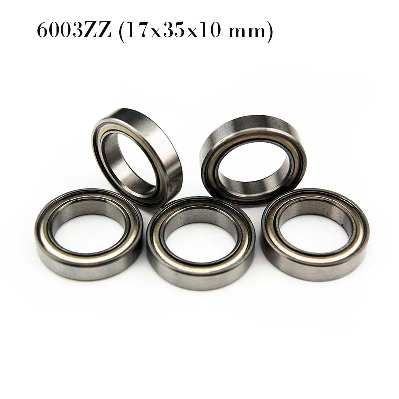 (5 PCS) 6003ZZ (17x35x10 mm) Double Metal Shielded Bearings Ball Bearing