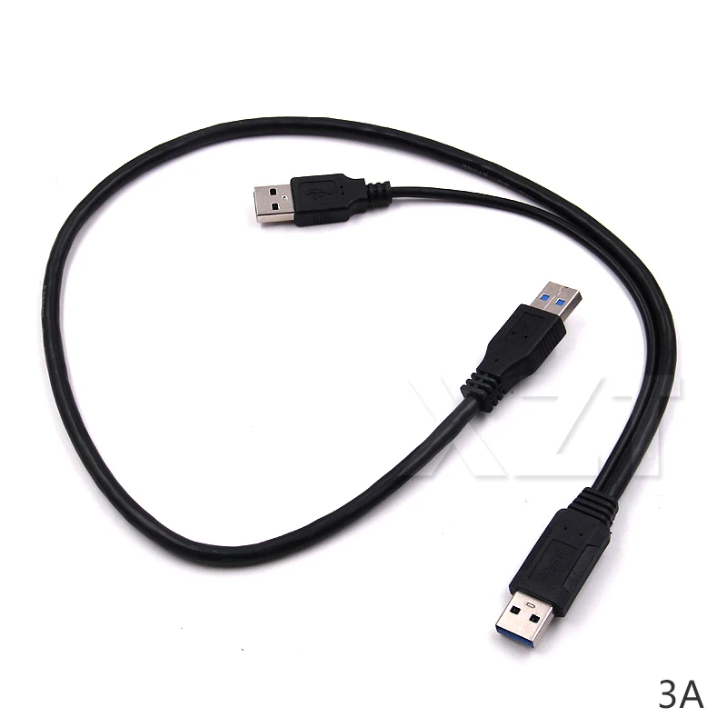 Mais novo cabo de dados sata quente usb2.0 + usb 3.0 tipo a para usb 3.0 um macho y conector de cabo para disco rígido