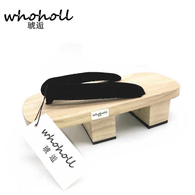 WHOHOLL kimono Cosplay Costume man geta slippers Japanese Wooden clogs Flip-flops Man Sandals