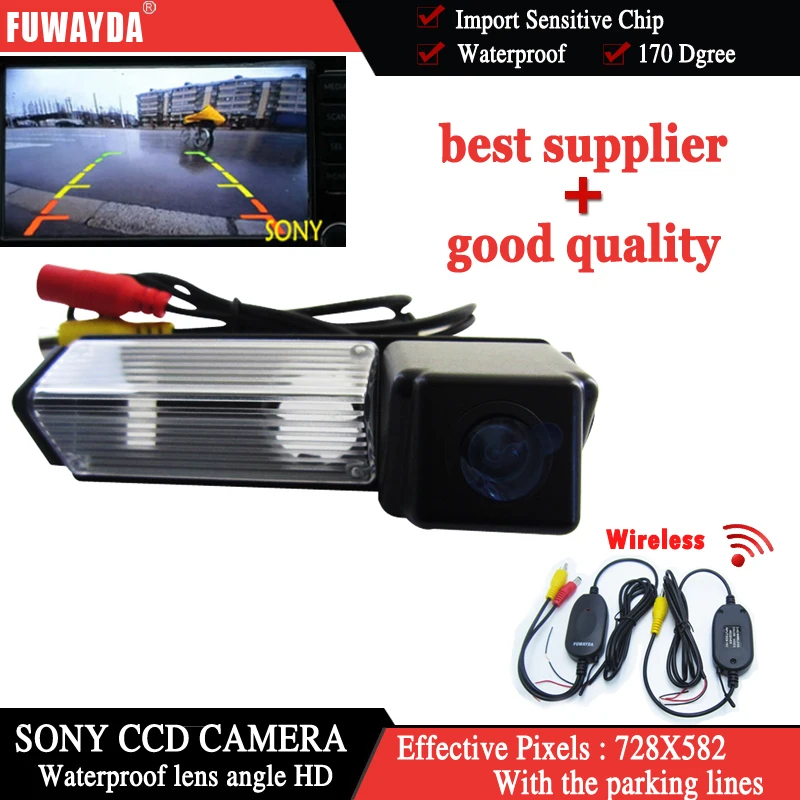 FUWAYDA Wireless for HD SONY CCD Car Rear View Mirror Image With Guide Line CAMERA for MITSUBISHI GRANDIS Grandis WATERPROOF HD