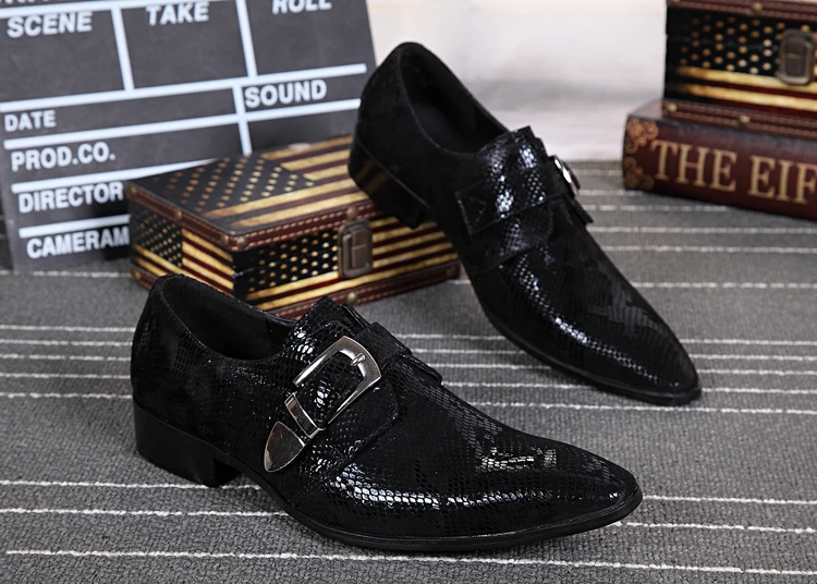 Black Mens dress shoes elegant men formal shoes glitter loafers pointy toe zapatos hombre vestir pluse size oxford shoes for men