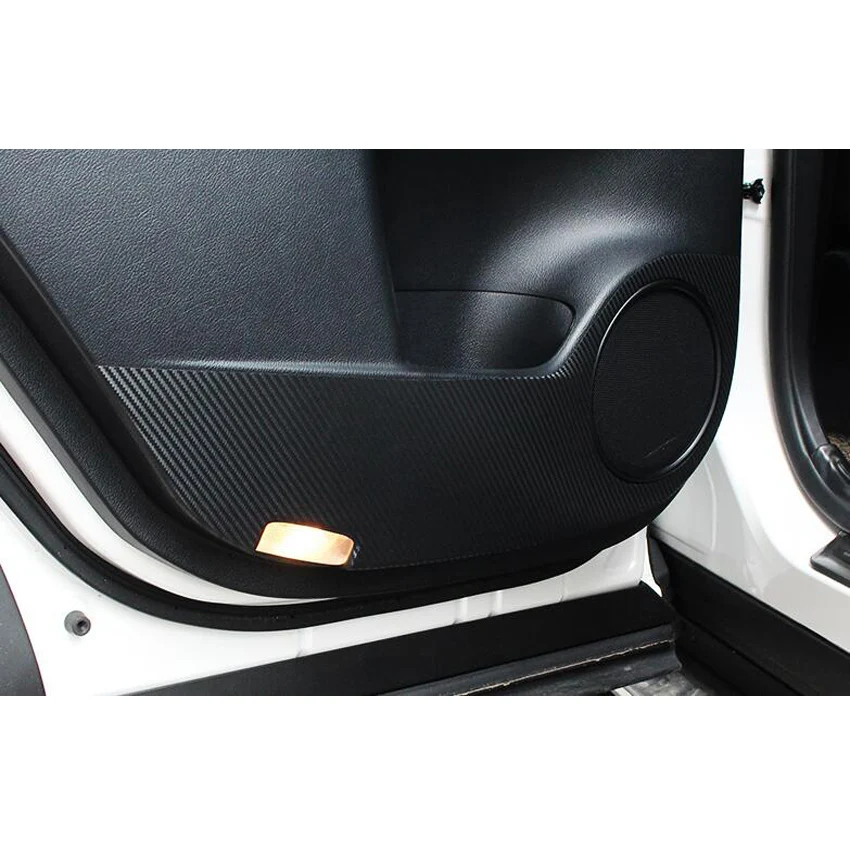 YAQUICKA Fit For Lexus RX RX200t 2016 2017 2018 Car Door Anti Kick Carbon Fiber Stickers Interior Accessories 4Pcs/set