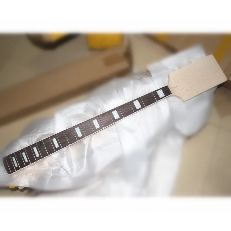 Disado 20 Frets Paddle Headstock DIY Maple Electric Bass Guitar Neck Rosewwood Fingerboard Inlay Block Guitar Accessories Parts