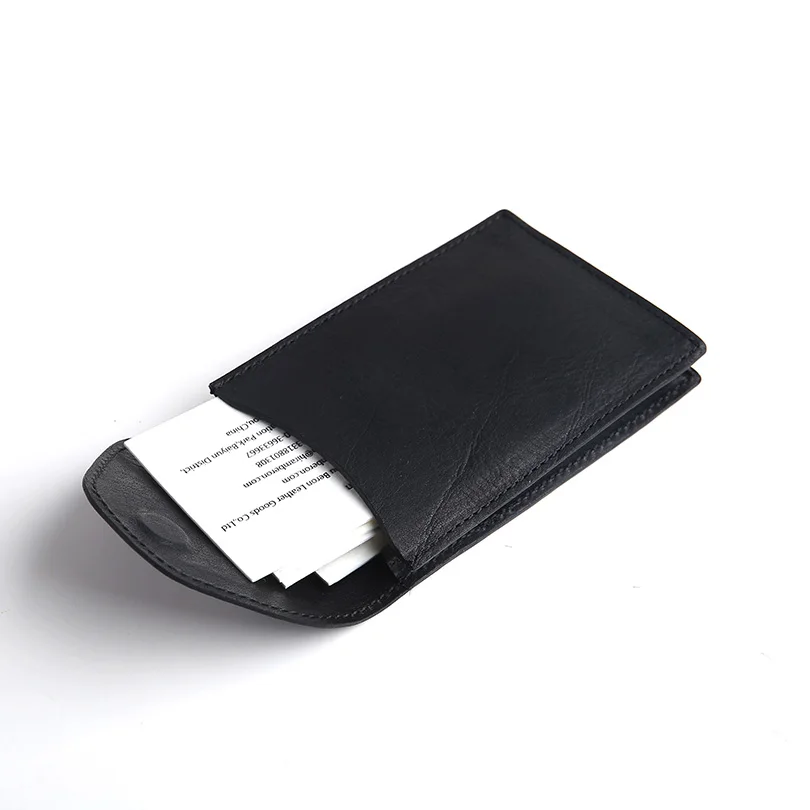 Hiram Beron High Quality Italian Leather Business Card Holder for Men Case Customized Gift for Friend