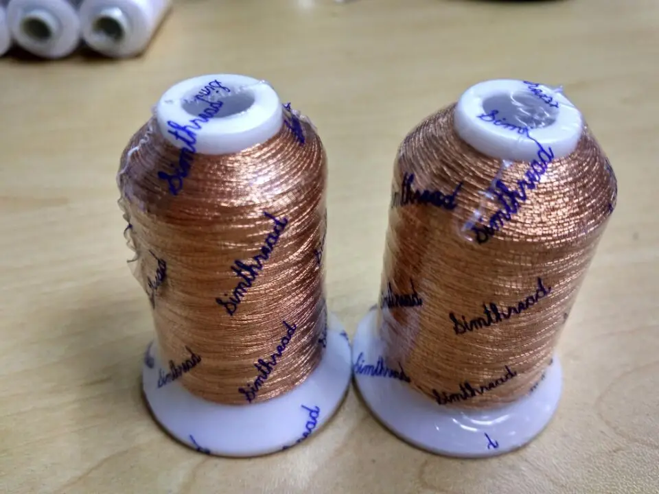 Simthread Copper Color /Gold color Black Silver Metallic embroidery thread 500m each