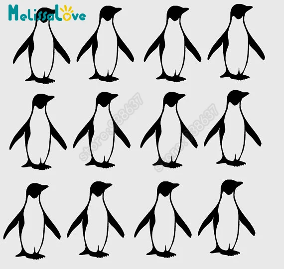 48/set Small penguin Sticker Animal Decal Nursery Decoration Theme Party Invitation Seal Removable Vinyl Wall Stickers B365