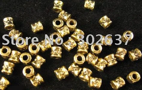 FREE SHIPPING 1500pcs Antiqued gold tiny tube spacer beads A5038G