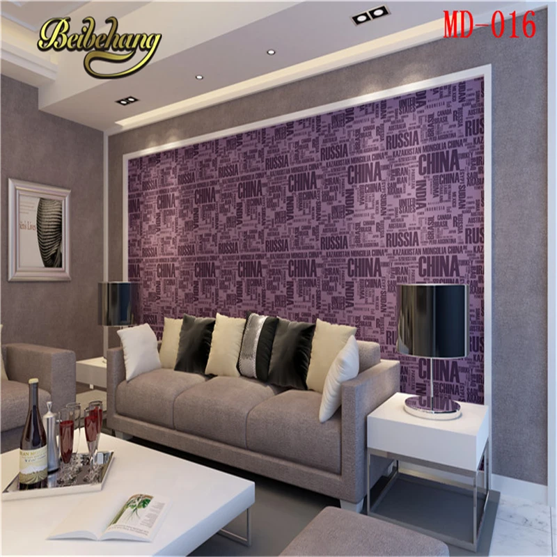 beibehang papel de parede.3D three-dimensional alphabet water can clean individual living room bedroom TV background wallpaper