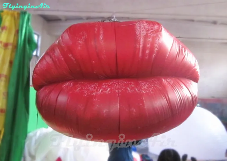 Personalized Large Red Inflatable Lips Balloon Simulated Mouth Model With Light Inside for Valentine's Day/ Wedding Anniversary