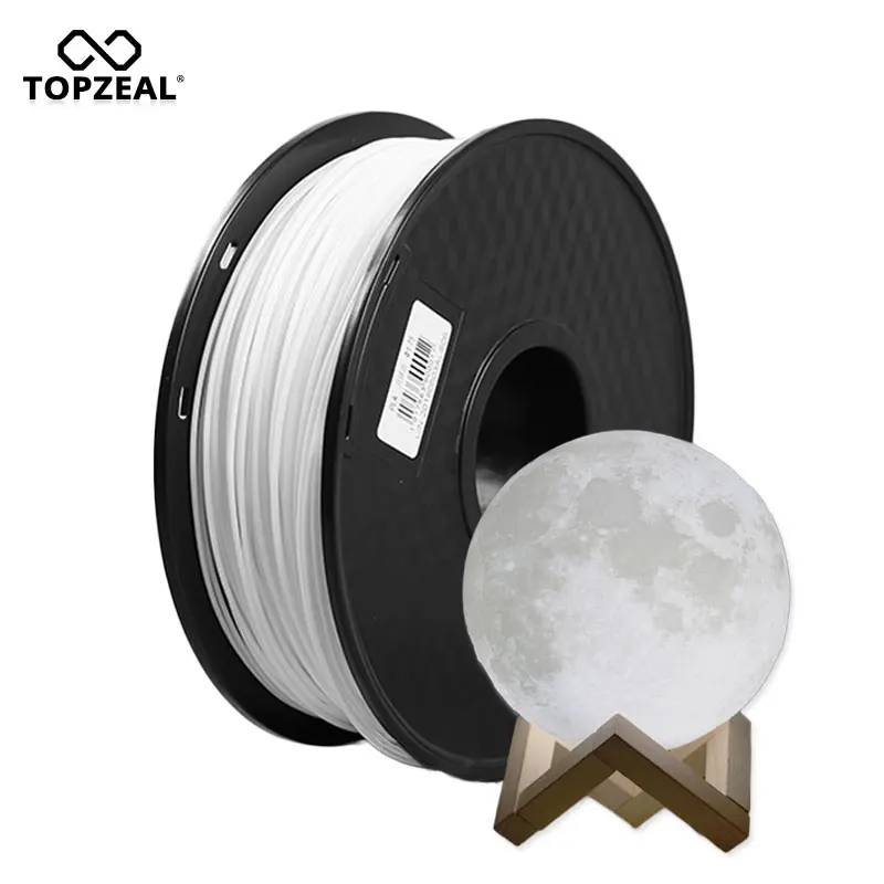 

TOPZEAL Newly Developed PLA 3D Printer Filament for Moon Lamp 1.75mm 1KG Spool Dimensional Accuracy +/- 0.02mm