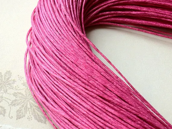 

Free Ship 1 mm Cotton Waxed Cord, Rose Waxed Cotton String, 500 yards Waxed Cotton Cord, Bracelet Cord, Knotting Cord