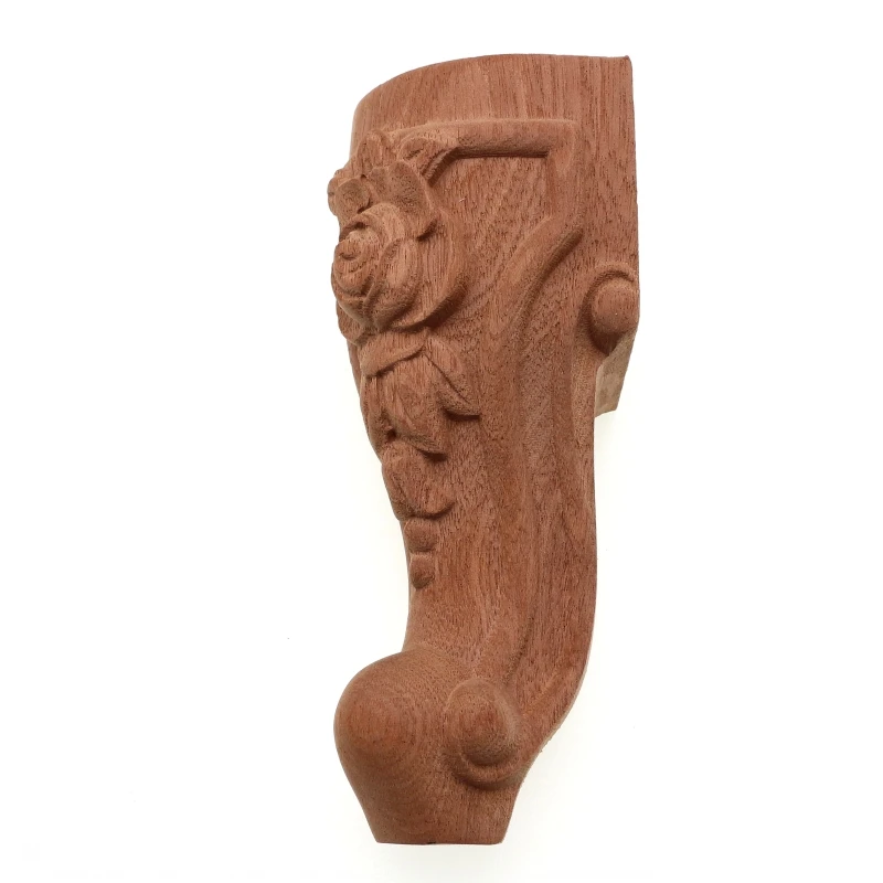 RUNBAZEF Carved Solid Wood T Bed Sofa Tea Table Feet European Furniture TV Cabinets Woodcarving Rose Feet Figurine Mini Crossbow