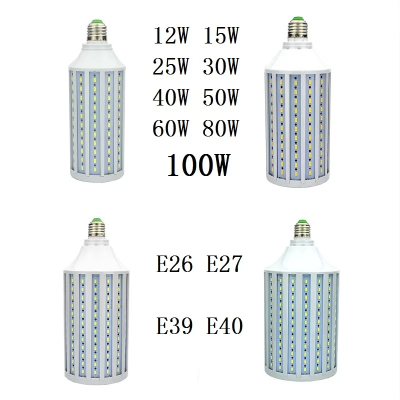 

2 шт. Точечный светильник E26 E27 светодиодная лампа E39 E40 светодиодсветодиодный лампа-кукуруза SMD5730 Clod теплый белый 12 Вт 15 Вт 25 Вт 30 Вт 40 Вт 50 Вт 60 Вт 80 Вт 100 Вт лампа