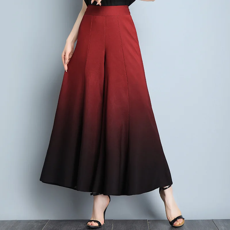 

gradient color skirt pants wine trousers fem me women beach office work casual full length 2019 summer plus size sexy loose