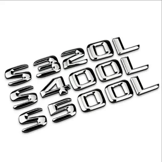 

1 Pcs car body stick Car Chrome Badge Emblem OEM for 4MATIC S320L S400L S500L SS600L Car Styling