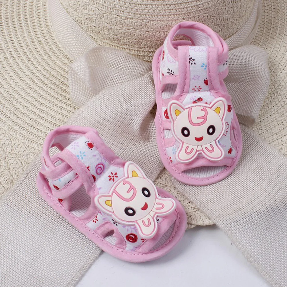 Sandalias de dibujos animados para bebé, zapatos para bebé de 0 a 1 años, de tela suave, venta al por mayor, TL31