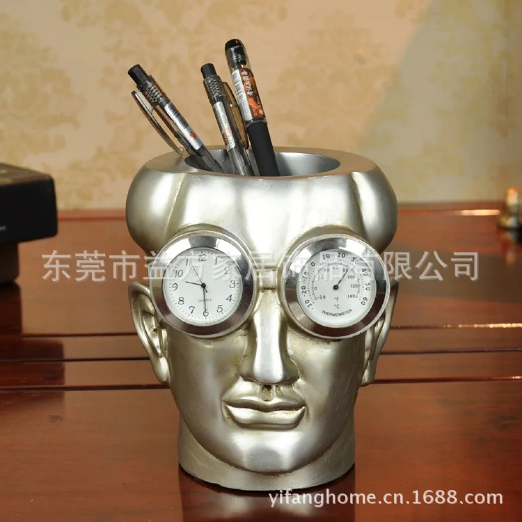 

Science Portrait clock thermometer pen multifunction den decorations ornaments living room