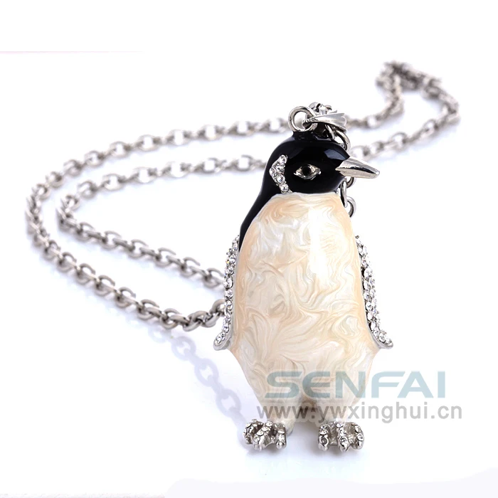 

Senfai Tiny Emperor Penguin Pendant Necklace,Ceramic Clay Ocean Bird Jewelry,Natural Health for Men and Women Statement Necklace