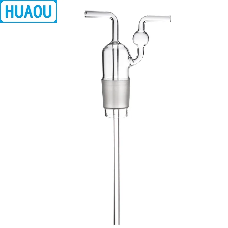 HUAOU 500mL Gas Washing Bottle Drechsel Ground Mouth 34/35 Clear Glass Laboratory Chemistry Equipment