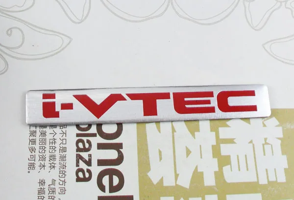 Auto Aluminum Red i-VTEC for Car Emblem Decal Badge Sticker