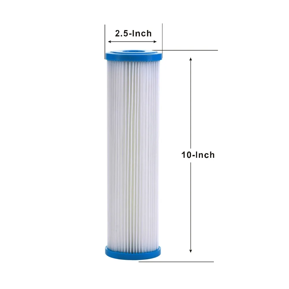 20 Micron - Whole House Sediment Pleated Filter Cartridge, Washable 10\