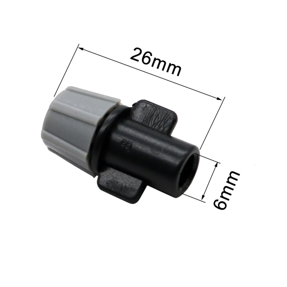 Gray Mist Nozzle Agriculture Irrigation system Spray nozzle Greenhouse Micro irrigation Water spray with 6 mm Interface 20 Pcs