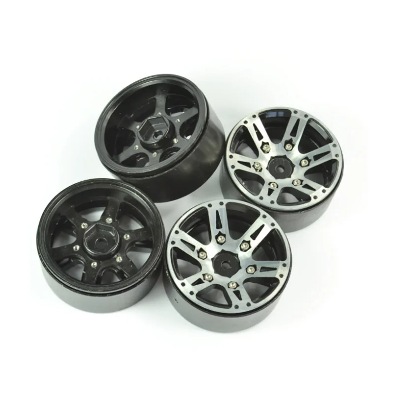 4PCS 1:10 Rock Crawler Alloy Metal Wheel Rim 1.9 Inch BEADLOCK for 1/10 Axial SCX10 90046 TAMIYA CC01 RC4WD D90 D110 RC part