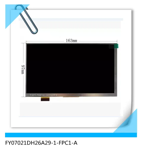 

FY07021DH26A29-1-FPC1-A 7 inch lcd screen 30 pin 163MM*97MM*3MM