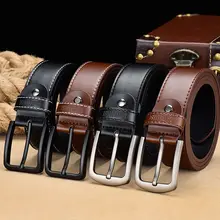 Men's Leather Belt with Buckle #3