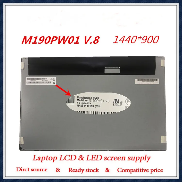 

M190PW01 V8 M190PW01 V.8 19.0 inch 1440x900 LVDS 30pin 72% NTSC 250 cd/m² 60Hz 1000:1 LCD Screen