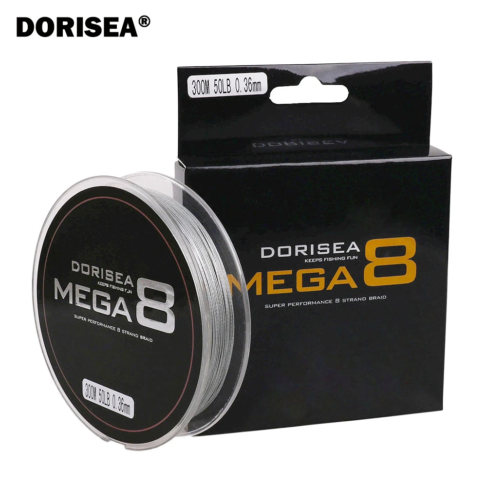 DORISEA Mega 8 Strands Multifilament PE Braided Fishing Line Fishing Braided Wire 300M 330Yards Japan Material for Carp Fishing