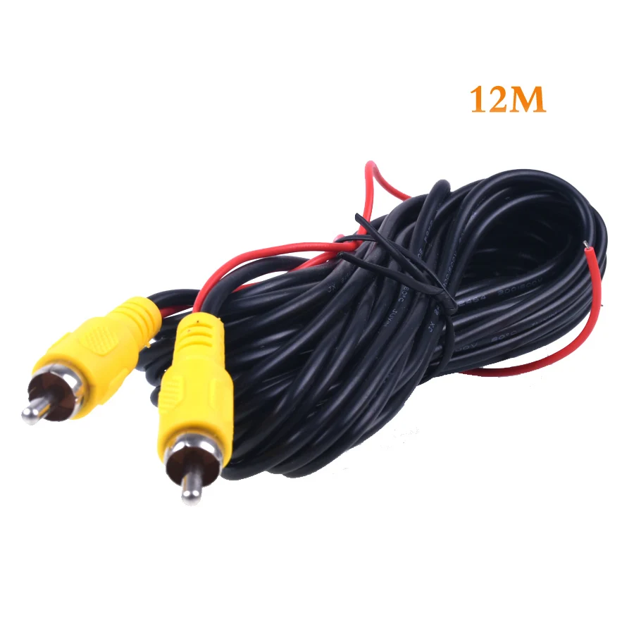 

12M Car RCA Reversing Camera Video Cable With Spcial Reversing/Backup Detecting Wire