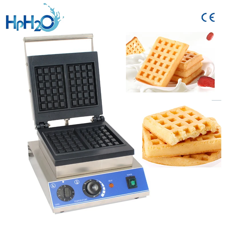 Commercial Non-stick electric 2 pcs  square Egg Waffle Maker  Waffle bread Maker customs iron waffle machine