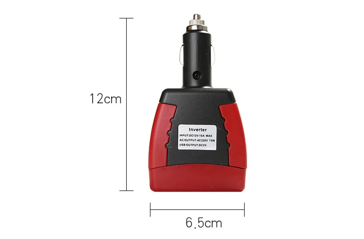 75/150W Car Power Inverter 12V DC to 220V/110V AC converter Adapter with Cigarette Lighter and USB 2.1A/0.5A For Laptop