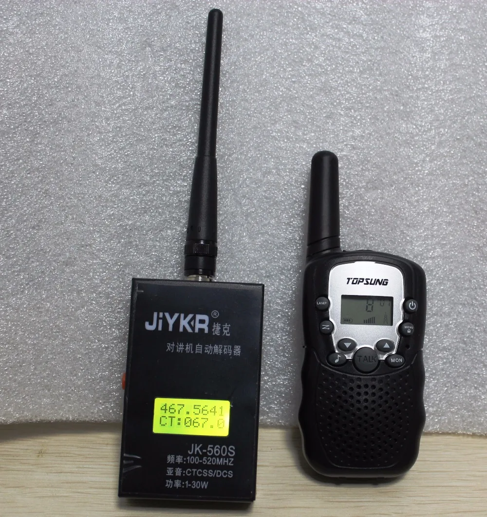 Portable Frequency counter Meter 100MHz-520Mhz CTCSS/DCS decoder output power decoder for Analog Walkie Talkie T-388 UHF VHF