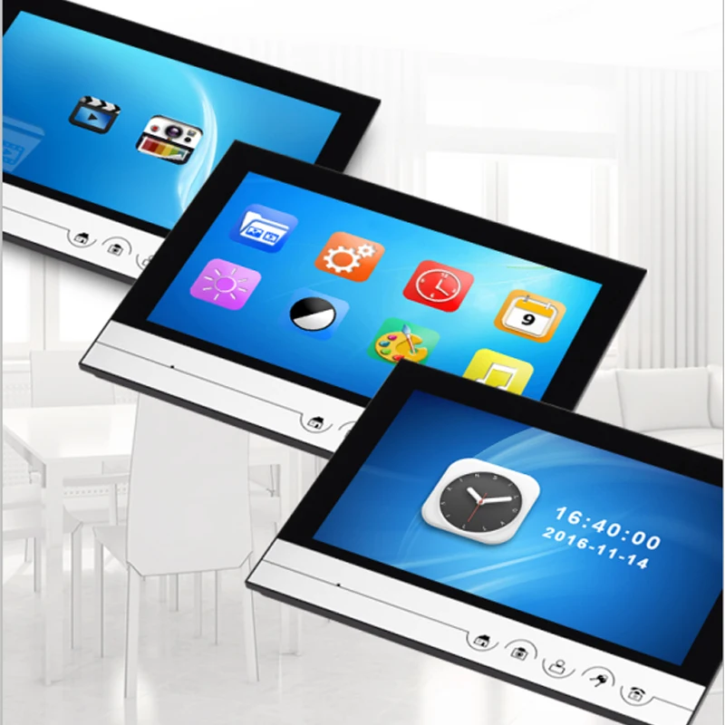 Wired Video Doorphone Intercom System com Monitor, IR Night Vision Camera, Desbloquear, à prova d'água, Home Security