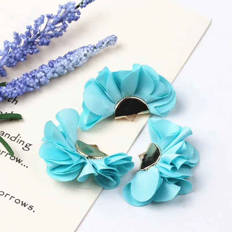 10pcs Mix Colors Cloth Flower Tassel Charms Pendants Supplies Tassels For Earring Necklace Bracelet Making Jewelry Accessories