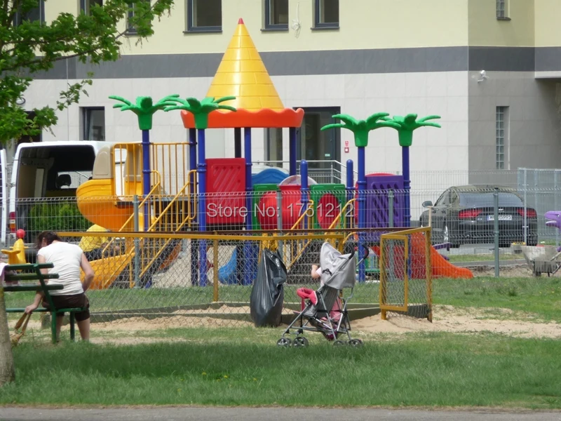 Plenty Exported to Poland Outdoor Playground Anti-rust Galvanzied Steel Children Combined Slide HZ-0056