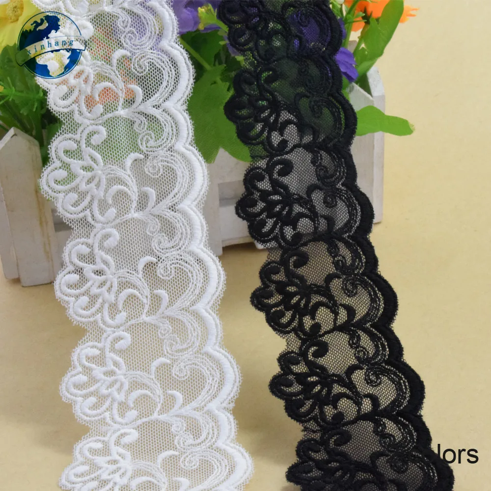 5cm Width White Cotton Embroidedery Lace Ribbon Guipure Trim DIY Wedding Accessories Dolls Sewing Dress Lace applique#2884