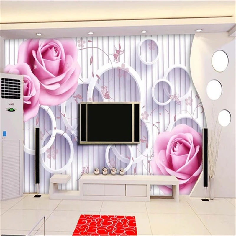 beibehang photo wall paper roll papel de parede 3d European Dynamic Flowers retro sofa backdrop mural wallpaper for walls 3 d