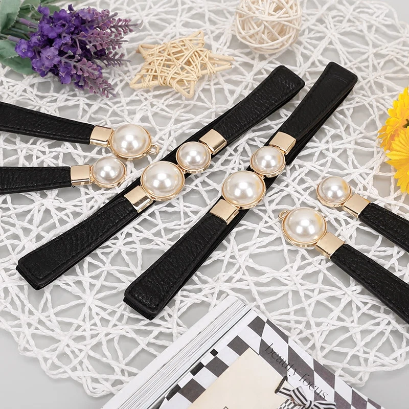 Ceinture élastique fine en perles pour femmes, extensible, à la mode, pour robe de mariée, nouvelle collection