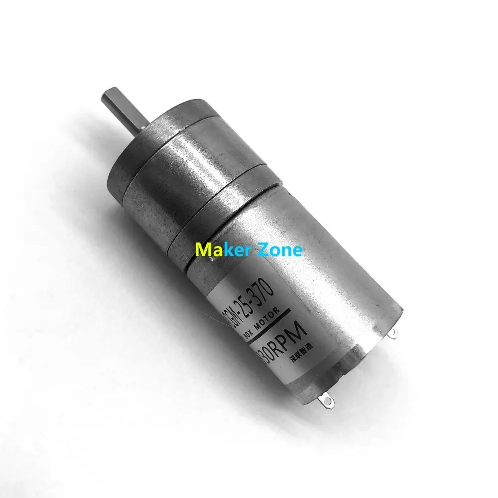 12V 330rpm motor, CGM25-370 DC motor, High Speed, metal gear motor for RC smart tank car, Robot