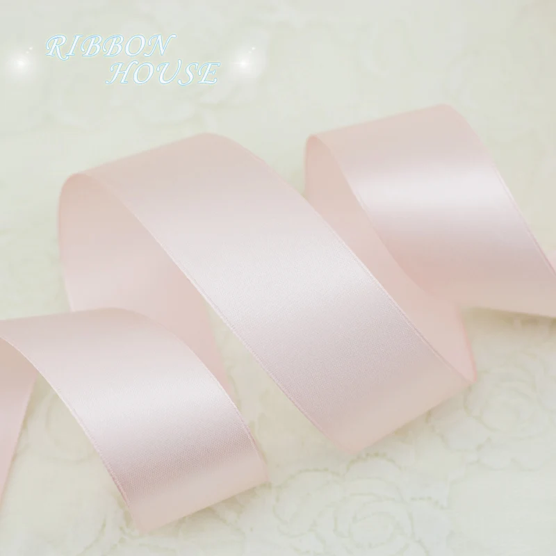 (25 yards/roll) Light Pink Single Face Satin Ribbon Wholesale Gift Wrapping Christmas ribbons