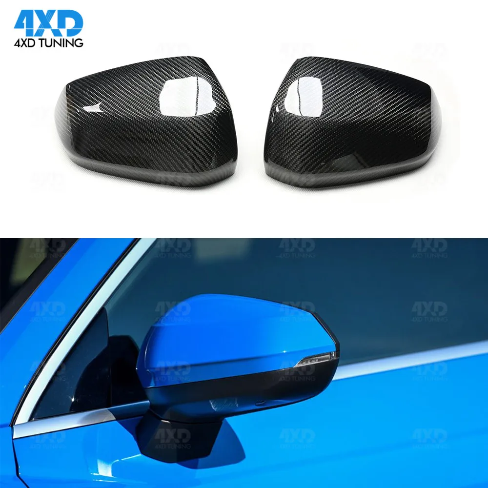 

Q3 Real Carbon Fiber Mirror Cover Replacement For Audi Q2 2019+ Side RearView Mirror Cover with/without lane assist Sportback