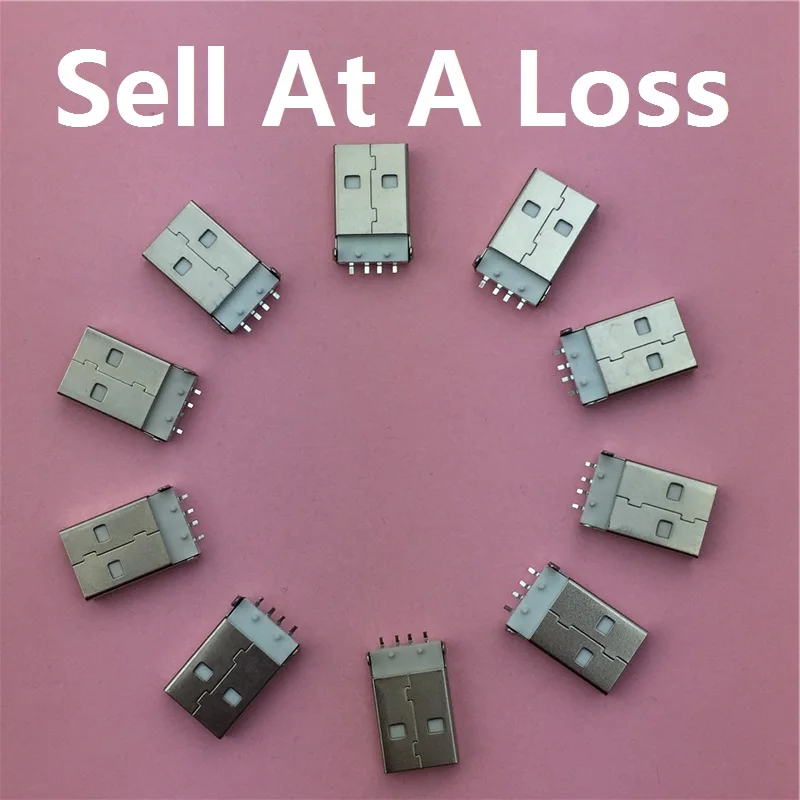 

10pcs/lot USB 2.0 4Pin A Type Male Plug Connector G48 for Data Transmission Charging