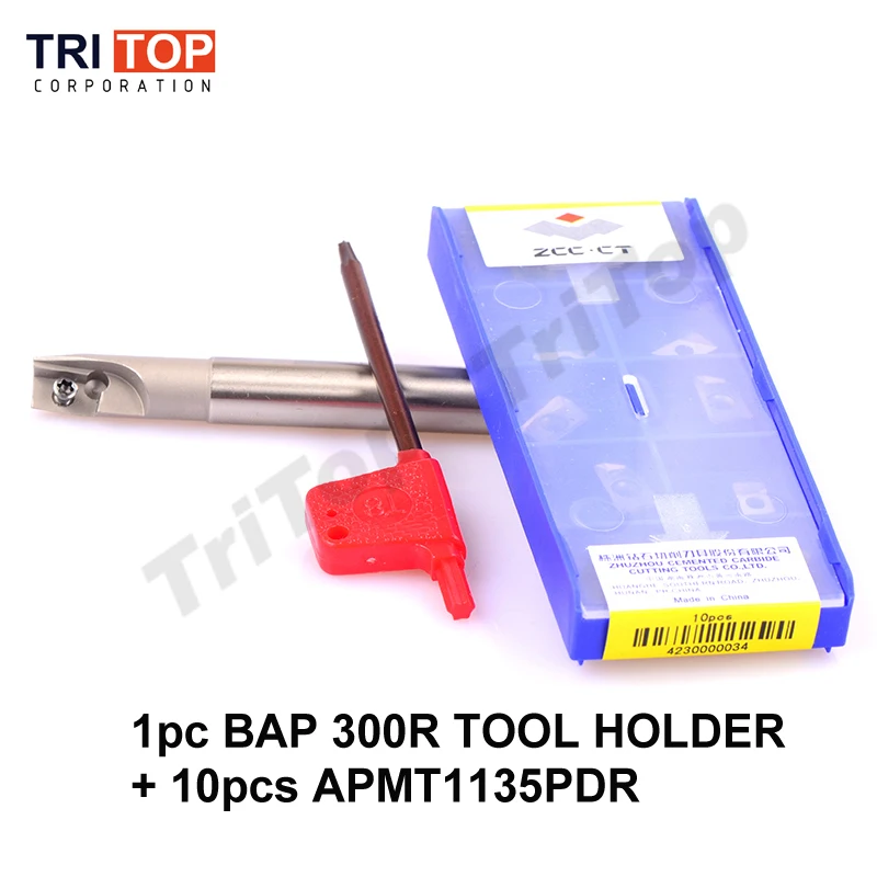 BAP JAP 300R pemegang alat dengan 10 buah holder Milling tool holder face mill untuk insert APMT1135