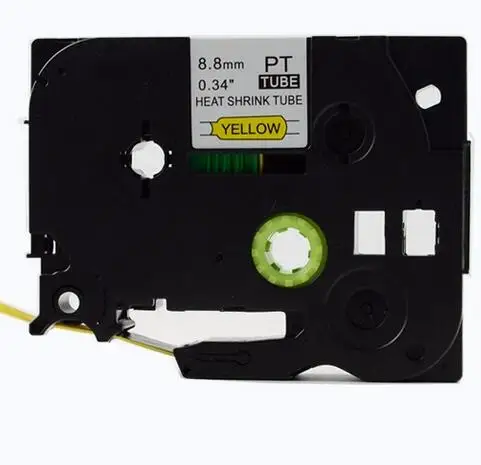 

5 шт./лот, совместимый картридж с термоусадочной лентой Brother HSe Hse-611 HSe-621 Hse-631 Hse-641 Hse-651, желтая лента HSe